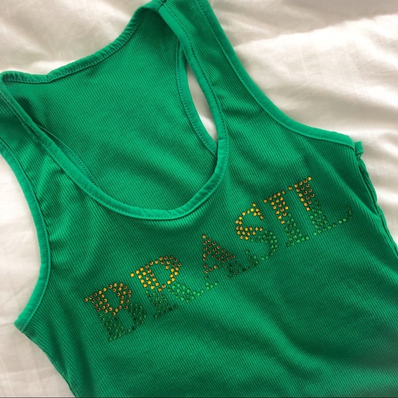 Boutique Tops - 🇧🇷 Brazil Racer Back Tank Top